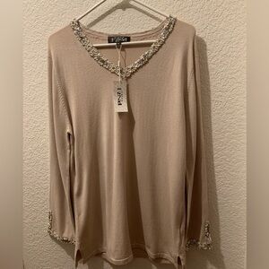 The Find Silk beaded sweater